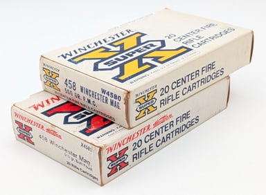 40 Rnds of Winchester 458 WIN Mag 500gr F.MC. and 510gr SP