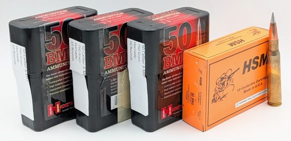 39 Rnds of Hornady and HSM 50 BMG 750gr A-Max