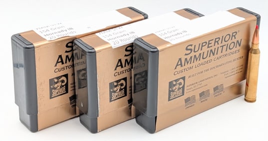 60 Rnds of Superior Ammunition 7mm STW 154gr Hornady IB