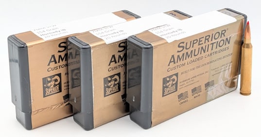 60 Rnds of Superior Ammunition 7mm STW 154gr Hornady IB