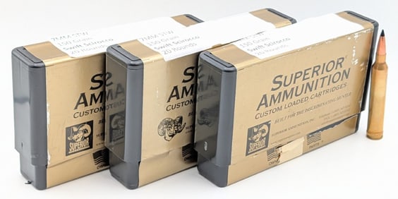 60 Rnds of Superior Ammunition 7mm STW 150gr Swift Scirocco