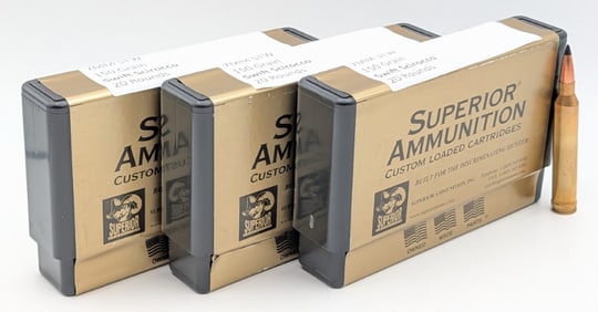 60 Rnds of Superior Ammunition 7mm STW 150gr Swift Scirocco
