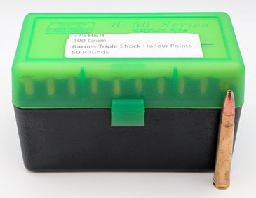 50 Rnds of Professionally Loaded 375 H&H 300gr Barnes Triple Shock HP
