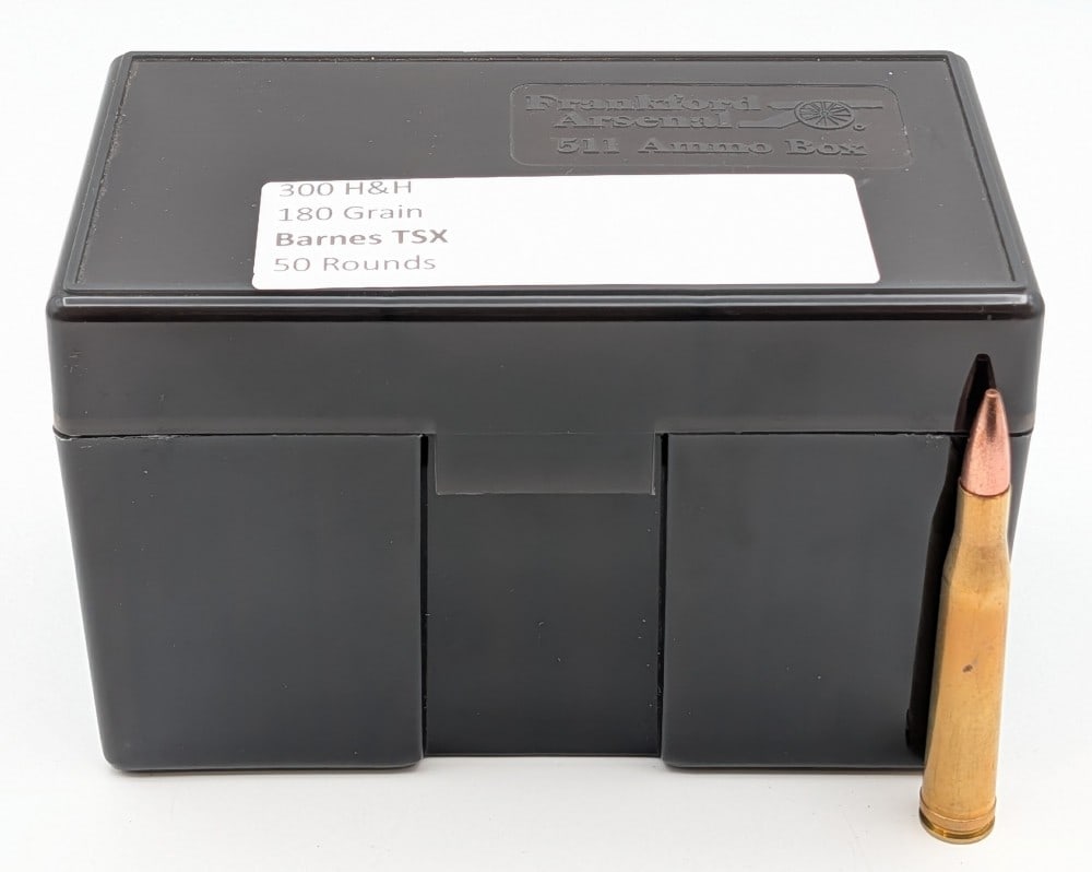 50 Rnds of Professionally Loaded 300 H&H 180gr Barnes TSX: 50 Rnds of Professionally Loaded 300 H&H 180gr Barnes TSX.