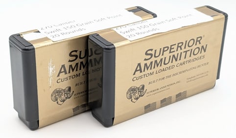 40 Rnds of Superior Ammunition 270 Caliber 150gr Swift SP