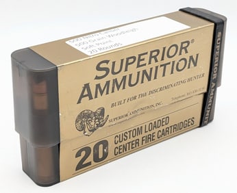 20 Rnds of Superior Ammunition 500 Nitro Caliber 500gr Woodleigh SP