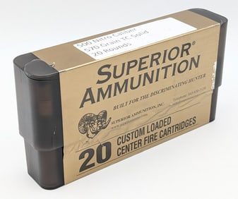 20 Rnds of Superior Ammunition 500 Nitro Caliber 570gr TC Solid