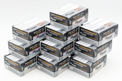 200 Rnds of Sig Sauer 9mm Luger 124gr JHP Centerfire