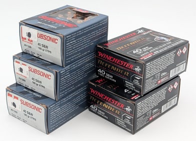 100 Rnds of Various Brands 40 S&W 180gr Cartridges