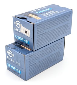 100 Rnds of PPU 22 Hornet 45gr Cartridges