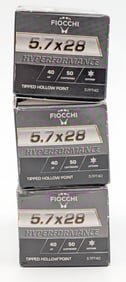 150 Rnds of Fiocchi 5.7x28 40gr Tipped HP Cartridges