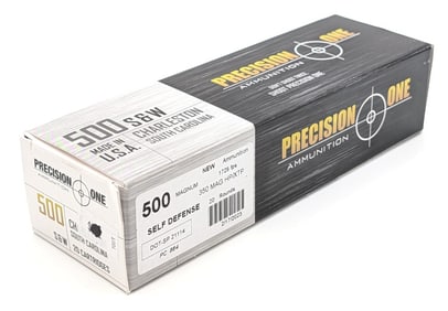 20 Rnds of Precision One 500 S&W 350 Mag HP/XTP Cartridges