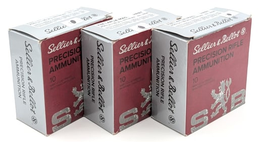 30 Rnds of Sellier & Bellot 338 Lapua Mag 250gr Cartridges