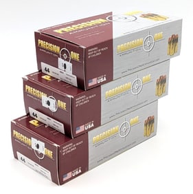 150 Rnds of Precision Ammunition 44 Mag 200gr FMJ Cartridges
