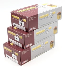 150 Rnds of Precision Ammunition 44 Mag 200gr FMJ Cartridges