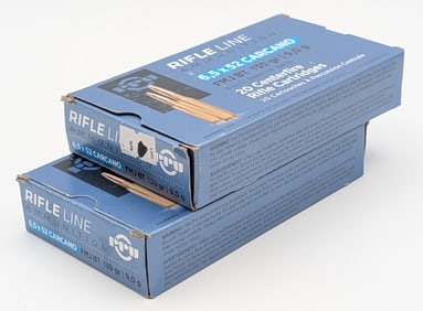 40 Rnds of PPU 6.5x52 Carcano 139gr FMJ BT Cartridges