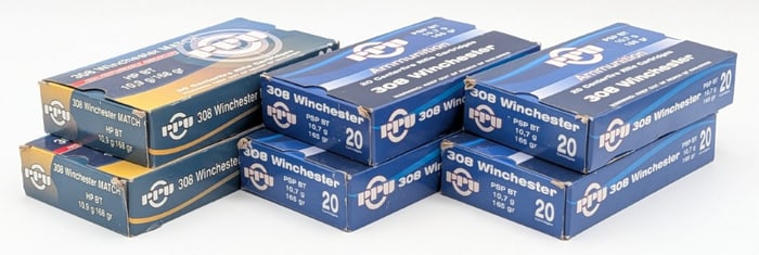 120 Rnds of PPU 308 WIN Cartridges