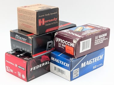 225 Rnds of Various Brands 357 Mag Cartridges