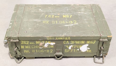 1260 Rnds of 7.62x39mm Yugoslavian Cartridges w/ Ammo Crate