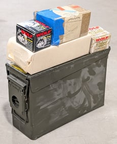 352 Rnds of Various Brands 7.62x39mm Cartridges w/ Ammo Can