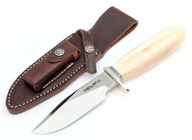 Randall Sargent Special Exotic Fossilized Walrus Custom Fixed Blade Knife w/ Sheath