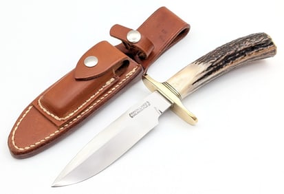Vtg Randall Knife Society Stag Combat Companion w/ Sheath