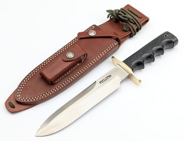 Randall Model 14 Teeth NO TEETH Double Edge Grind Attack Knife w/ Sheath