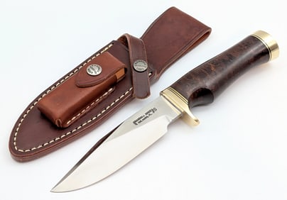 Randall Sargent Model Thuya Burl Fixed Blade Knife w/ Sheath