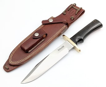 Randall Model 14 Single Finger Groove Attack Knife w/ Sheath