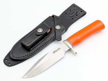 Randall Model 15 Orange Micarta Airman  w/ Sheath