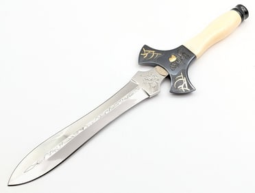1998 Stephen Mackrill Fantasy Exotic Bone Double Edged Dagger