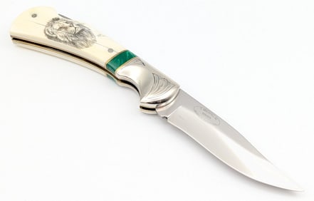 Stephen Mackrill Exotic Bone Lockback Folding Knife