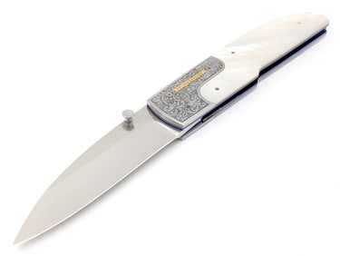 Lloyd McConnell Holland & Holland Mother of Pearl Liner Lock Folding Knife