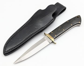 Lloyd Hale Small Fighter Fixed Blade Knife w/ Sheath