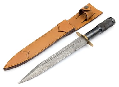 Lewis Drake Damsacus Survival Knive w/ Sheath