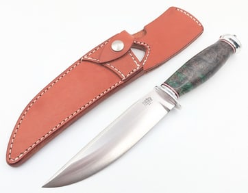 Bark River Knives Custom Scagel Hunting Knife w/ Sheath
