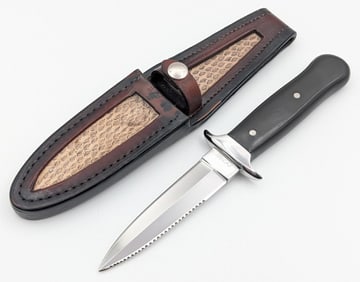 Custom Fricke Guardian Dagger w/ Snakeskin Sheath