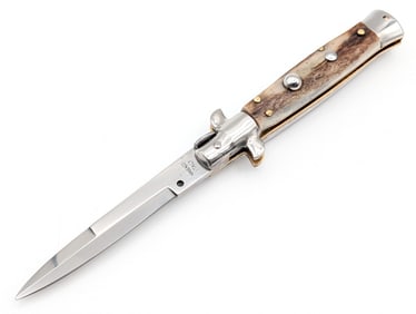 Dolphin DM Stag Pick Lock Switchblade Knife
