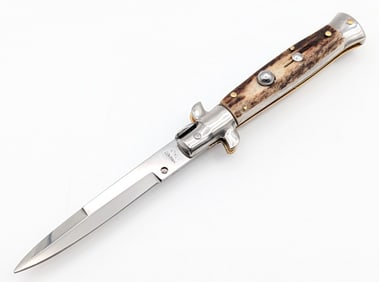Dolphin DM Stag Pick Lock Switchblade Knife