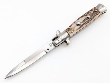 Dolphin DM Stag Pick Lock Switchblade Knife