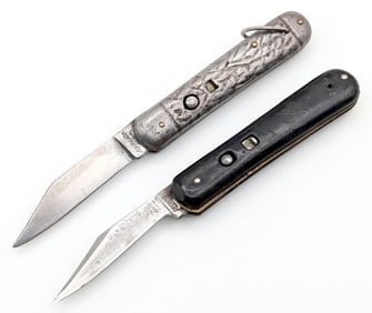 Edgemaster & Pronto Colonial Press Button Switchblade Knives
