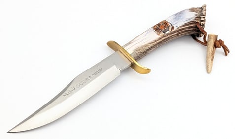 Spanish Muela Cazorla Crown Stag Bowie Knife