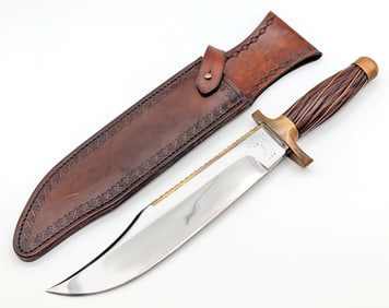 Custom Rob Davidson Rocket Knives Bowie Knife w/ Sheath