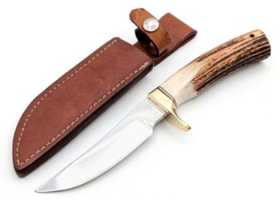 James Lile 5in Stag Hunter w/ Sheath
