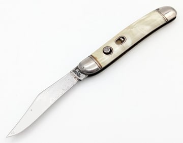 Hammer Brand Faux Pearl Switchblade Knife