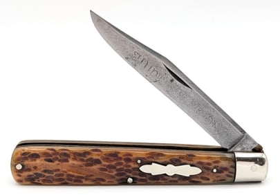 Antique Cattaraugus Jig Bone Linerlock Jack Knife