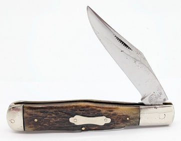 Antique Ka-Bar Jigged Bone Coke Bottle