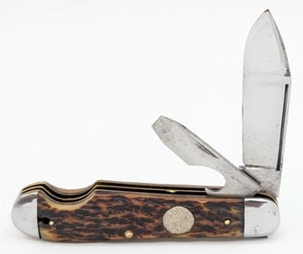 Antique Remington Jigged Bone Advertising Easy Open Jack Knife