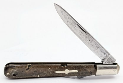 Antique Holley Manufacturing Co. Horn Handle Lockback Knife