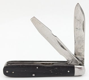 Antique Cattaraugus Ebony Wood Jack Knife